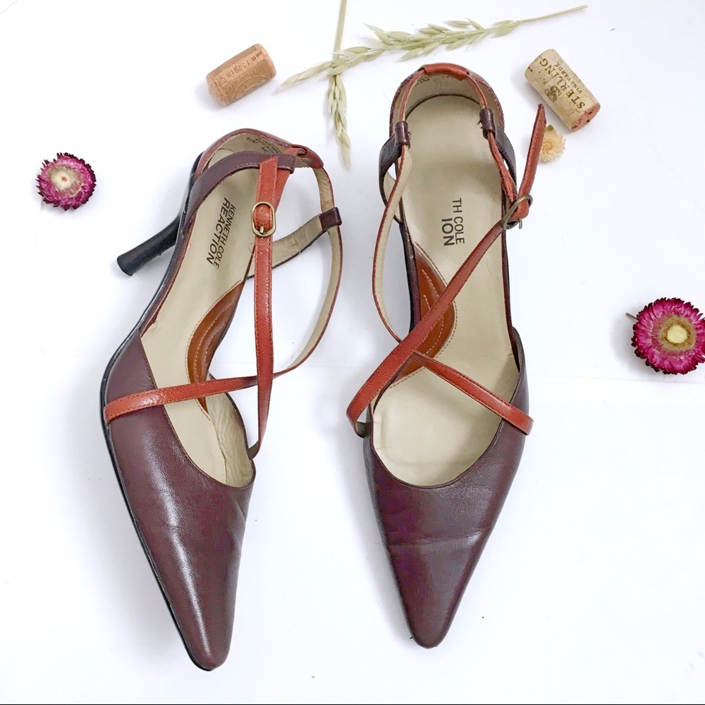 Kenneth Cole Reaction Brown Strappy Heels